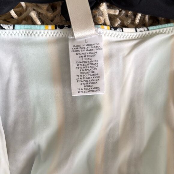 Lemlem Neela High-Waist Bikini Bottom in Light Sky Blue Size L - Picture 6 of 7